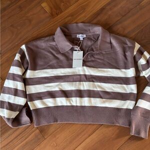 eesome Chocolate and Cream Striped Sweater